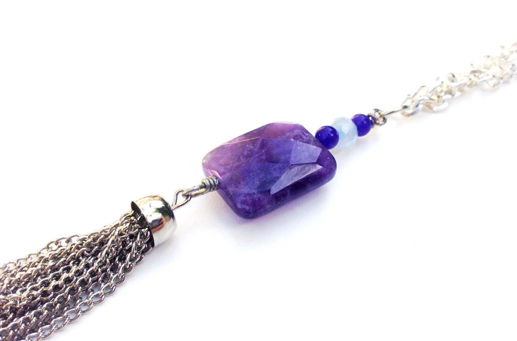 Elegant Amethyst Necklace – Buddha Power Store | Amethyst necklace pendant, Crystal  necklace pendant, Pendant